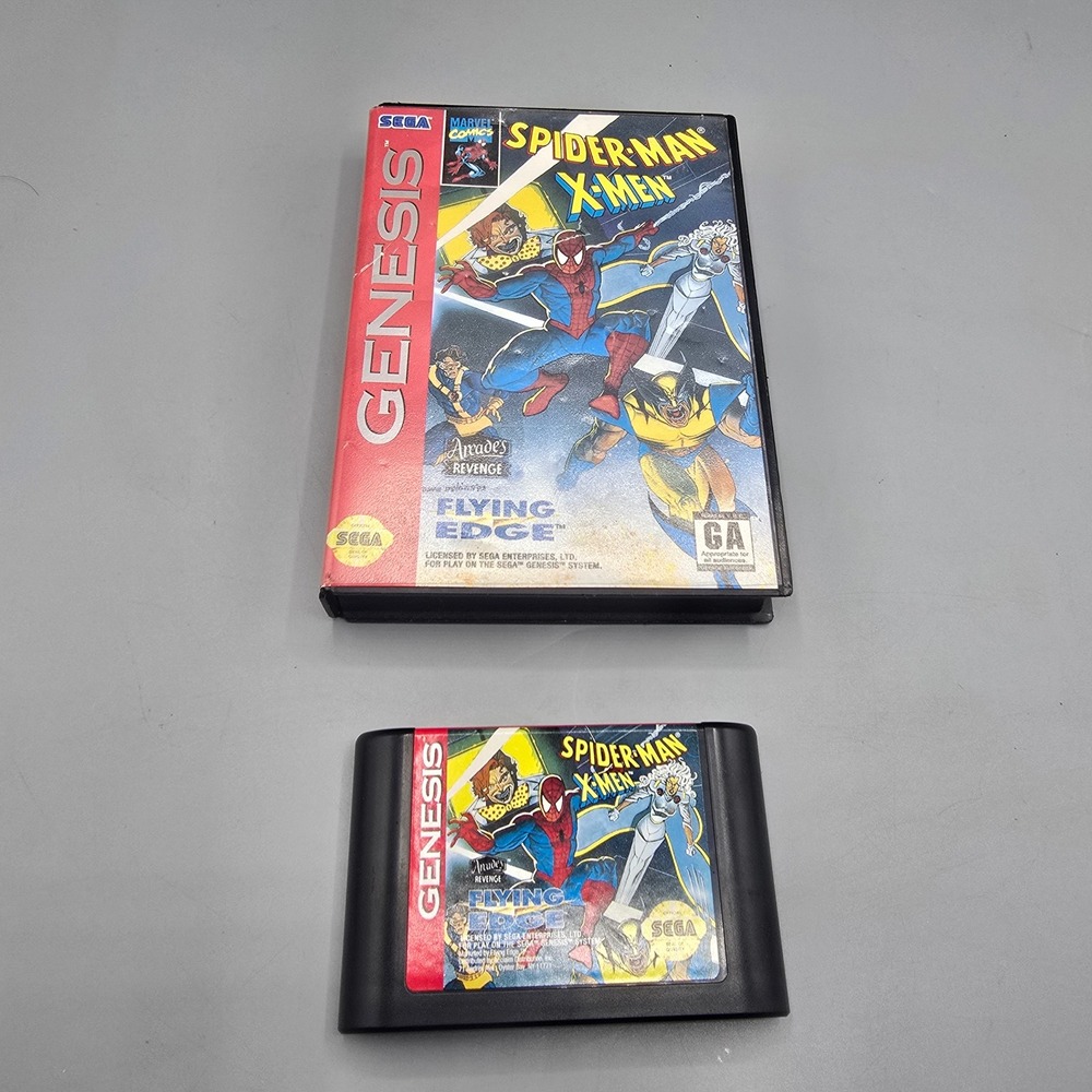 Spider-Man X-Men Arcade's Revenge Sega Genesis Game Case Flying Edge No Manual